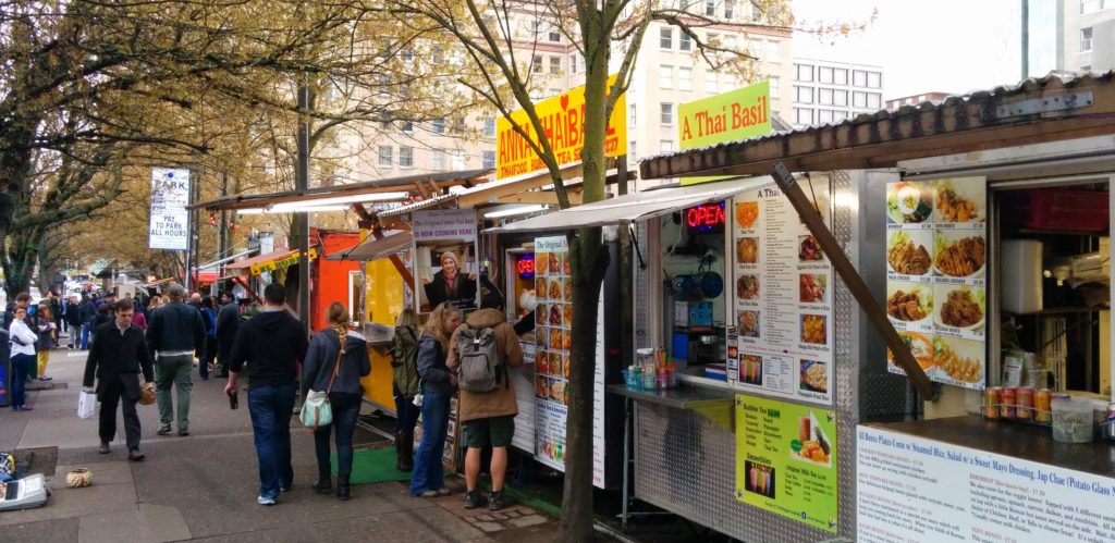 A photo of the foodcarts from 2015